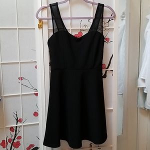 Black dress with mesh